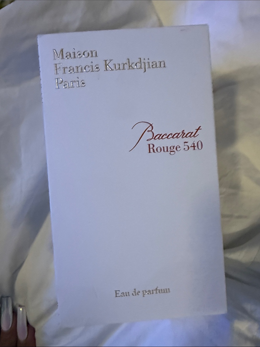 Maison Francis Kurkdjian Baccarat Rouge 540 White and Red Box